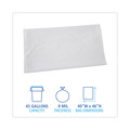 Low-Density Trash Bags | Boardwalk H8046TWK 40 in. x 46 in. 45 gal. 0.9 mil Linear Low Density Industrial Can Liners - White (100/Carton) image number 1