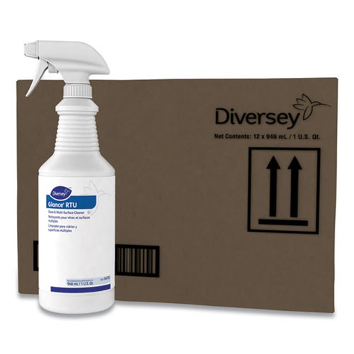 Disinfecting & Cleaning Solutions | Diversey Care 04705. Glance 32 oz. Spray Bottle Glass and Multi-Surface Cleaner - Original (12/Carton) image number 0
