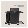 Janitorial & Housekeeping Carts | Rubbermaid Commercial 2202528 Locking Security Hood for Housekeeping Carts - Black image number 2