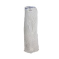 Mop Heads | Boardwalk BWK732R 32 oz. Economical Lie-Flat Rayon Fiber Mop Head - White (12/Carton) image number 1