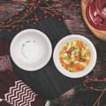 Bowls | SOLO HB12-PLANET 12 oz. ProPlanet Seal Compostable Paper Dinnerware Bowl - White (1000/Carton) image number 4