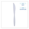 Disposable Knives | Boardwalk BWKKNIHWPPWIW Heavyweight Wrapped Polypropylene Knife - White (1000/Carton) image number 5