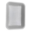 Food Containers & Lids | GEN 4PWH 9.5 in. x 7.19 in. x 1.2 in. #4P Meat Trays - White (500/Carton) image number 0
