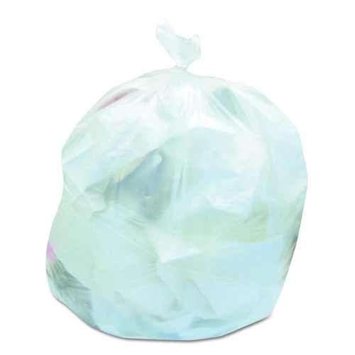 Low-Density Trash Bags | AccuFit H7450TC RC1 37 in. x 50 in. 44 gal. 0.9 mil Linear Low Density Can Liners with AccuFit Sizing - Clear (50/Box) image number 0