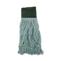 Mop Heads | Boardwalk BWK1400MCT EchoMop with Looped-End Synthetic/Cotton Wet Mop Head - Medium, Blue (12/Carton) image number 1
