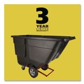 Carts & Trucks | Rubbermaid Commercial FG131400BLA Rotomolded Plastic Rectangular 850 lbs. Capacity Tilt Truck - Black image number 9