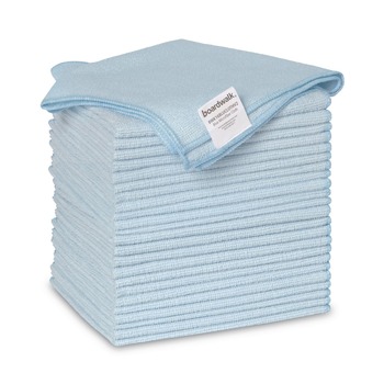 PRODUCTS | Boardwalk 2164038 16 in. x 16 in. Microfiber Cleaning Cloths - Blue (24/Pack)