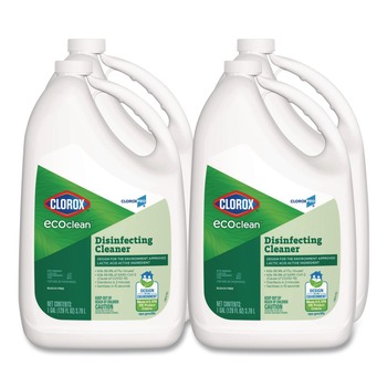 Clorox 60094CT Clorox Pro EcoClean 128 oz. Refill Bottle Disinfecting Cleaner - Unscented (4/Carton)
