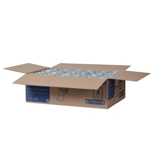 Perforated Roll & Hand Towels | Tork 2465120 Premium 2-Ply Septic-Safe Bath Tissue - White (48/Carton) image number 0