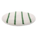 Carpet Bonnets | Rubbermaid Commercial FGP26900WH00 19 in. Diameter Low Profile Scrub-Strip Carpet Bonnet - White/Green image number 1