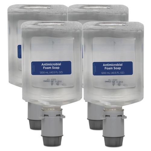Soap Refills | Georgia Pacific Professional 43818 Pacific Blue Ultra 1200 mL Antimicrobial Foam Soap Manual Dispenser Refill - Unscented (4/Carton) image number 0