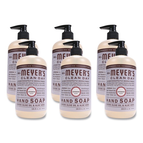 Hand Soaps | Mrs. Meyer's SJN390066 12.5 oz. Lavander Clean Day Liquid Hand Soap (6/Carton) image number 0