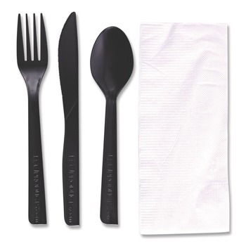 CUTLERY KITS | Eco-Products EP-S115 6 in. 100 percent Recycled Content Cutlery Kit - (250/Carton)