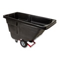 Carts & Trucks | Rubbermaid Commercial FG130400BLA 202 gal. 450 lbs. Capacity Plastic Rotomolded Tilt Truck - Black image number 1