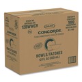 Bowls | Dart 12BWWCR 10 oz. - 12 oz. Concorde Foam Bowl - White (1000/Carton) image number 0