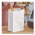 Grocery Bags | Ross & Wallace Paper Products 120321500PK/BL 8.13 in. x 5.88 in. x 12.5 in. #20 Squat Size Grocery Paper Bags - White (500/Bundle) image number 3