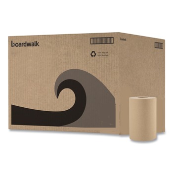 Boardwalk B6252 8 in. x 350 ft. 1-Ply Hardwound Paper Towels - Natural (12/Carton)