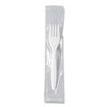 Disposable Forks | SOLO MOW1-0007 Individually Wrapped Regal Mediumweight Plastic Cutlery Fork - White (1000/Carton) image number 1