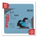 Perforated Roll & Hand Towels | WypAll 05776 L40 1/4 Fold 12.5 in. x 12 in. Wiper - Blue (56/Box, 12 Boxes/Carton) image number 4