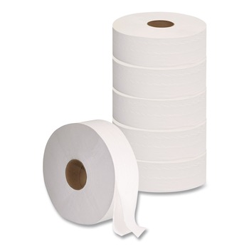 GEN G1513 3.3 in. x 1375 ft. 2-Ply JRT Septic Safe Jumbo Bath Tissue - White (6/Carton)
