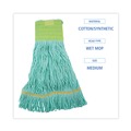 Mop Heads | Boardwalk BWK1200MEA EcoMop Looped-End Recycled Fibers Mop Head - Medium, Green image number 3