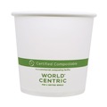 Food Containers & Lids | World Centric BOPA24 4.4 in. Diameter x 4.4 in. h Paper Bowls - White (500/Carton) image number 0
