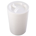 Plates | Dart 10CPWQR 10.25 in. Diameter 3 Compartment Quiet Class Laminated Foam Dinnerware Plates - White (500/Carton) image number 3