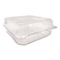Perforated Roll & Hand Towels | Karat FP-HC99PET-1C PET Plastic Hinged Container 9 x 9 x 3.6 Clear Plastic 100/Pack 2 Packs/Carton image number 1