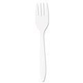 Disposable Forks | Dart F6BW Style Setter Mediumweight Plastic Forks - White (1000/Carton) image number 2