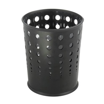 INDOOR WASTE RECEPTACLES | Safco 9740BL 6-Gallon Steel Bubble Wastebaskets - Black