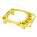 Waste Receptacle Accessories & Dollies | Rubbermaid Commercial FG9W8700YEL 4-Compartment Standard Rim Caddy for Brute 32-1/2 in. Diameter Cans - Yellow image number 0