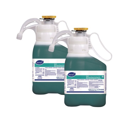 Disinfecting & Cleaning Solutions | Diversey Care 101102189 1.4 L Crew Restroom Floor and Surface SC Non-Acid Disinfectant Cleaner - Fresh (2/Carton) image number 0