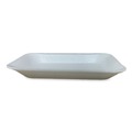 Food Containers & Lids | GEN 8PWH 10.8 in. x 8.82 in. x 1.5 in. #8P Meat Trays - White (200/Carton) image number 2