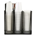 Condiment Organizers | Mind Reader CMG2MESH-BLK 11.61 in. x 23.9 in. x 12.76 in. 14-Compartment Network Collection Coffee Cup and Condiment Countertop Organizer - Black image number 7