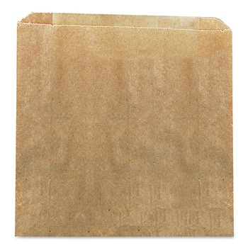 HOSPECO 6802W 8.5 in. x 7 in. x 8 in. Waxed Napkin Liners for Most Swing-Top Type Receptacles - Brown (500/Carton)