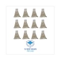 Mop Heads | Boardwalk BWK524C 24 oz. Pro Loop Web/Tailband Premium Saddleback Cotton Mop Head - White (12/Carton) image number 3