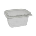 Food Containers & Lids | Pactiv Corp. TEHL5X416 EarthChoice 5.38 x 4.5 x 2.63 16 oz Plastic Tamper Evident Recycled Hinged Lid Deli Container - Clear (304/Carton) image number 1