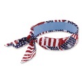 Head & Face Protection | Ergodyne 12561 Chill-Its 6700CT One Size Fits Most Cooling Bandana PVA Tie Headband - Stars and Stripes image number 0