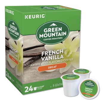 Green Mountain Coffee 5000330142 French Vanilla Decaf Coffee K-Cups (24/Box)