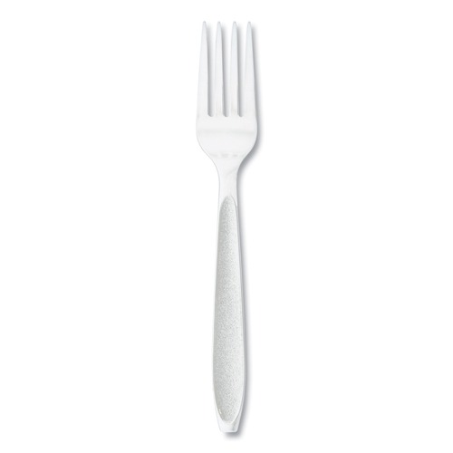 Disposable Forks | SOLO HSWFX-0007 Impress Heavyweight Full-Length Polystyrene Fork - White (100/Box, 10 Boxes/Carton) image number 0