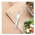 Disposable Sporks | SOLO MOW6-0007 Individually Wrapped Regal Mediumweight Plastic Cutlery Spork - White (1000/Carton) image number 4