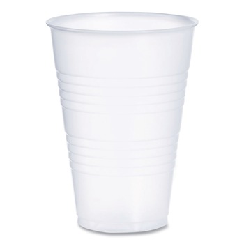 BEVERAGEWARE | Dart Y14 14 oz. High-Impact Polystyrene Cold Cups - Translucent (1000/Carton)