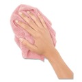 Cleaning Cloths & Wipes | Boardwalk BWK12PINCLOTH 12 in. x 12 in. Microfiber Cloths - Pink (12/Pack) image number 3