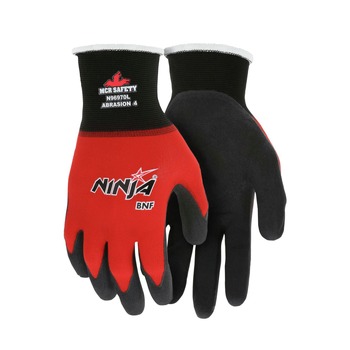 MCR Safety N96970S Ninja BNF Gloves - Small/Black/Red (1-Dozen)