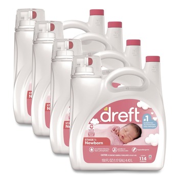 LAUNDRY DETERGENTS | Dreft 03241 150 oz Ultra Laundry Detergent - Baby Powder Scent (4/Carton)