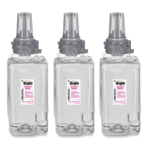 Soap Refills | GOJO Industries 8812-03 Plum Scent 1250 mL Antibacterial Foam hand wash Refill for ADX-12 Dispenser (3/Carton) image number 0
