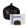 Low-Density Trash Bags | Boardwalk W4832YKKR01 24 in. x 32 in. 16 gal. 1 mil Perforated Roll Low-Density Waste Can Liners - Black (150/Carton) image number 0
