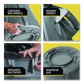 Indoor Waste Receptacles | Rubbermaid Commercial 1779739 Brute 55 Gallon Resin Container - Black (3/Carton) image number 6