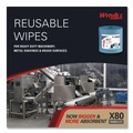 Perforated Roll & Hand Towels | WypAll 41043 Power Clean X80 12.4 in. x 12.2 in. Jumbo Roll Heavy Duty Cloths - Blue (475/Roll) image number 7