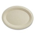 Plates | World Centric PLSCU12OLFS 9.9 in. x 12 in. Fiber Oval Plates - Natural (500/Carton) image number 0